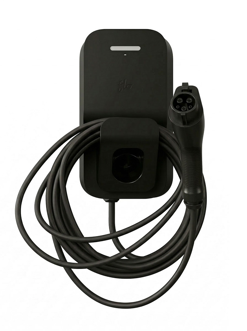 FLO Home X3 charging station with J1772 connector – front view